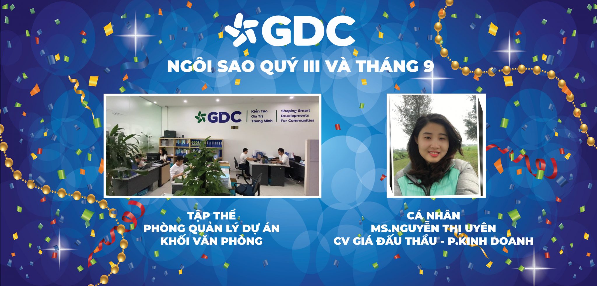 Tập đoàn GDC: khên thưởng cá nhân, tập thể có thành tích xuất sắc trong tháng 8 tháng 9